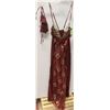 Image 1 : PEECABOO 2PC WOMENS BURGUNDY & GOLD SATIN STYLE