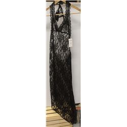 PEECABOO 2PC WOMENS BLACK LACE HALTER STYLE