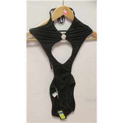 PEECABOO 1PC WOMENS BLACK BARELY THERE HALTER