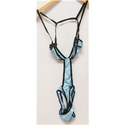 PEECABOO 1PC WOMENS BLUE & BLACK BARELY THERE