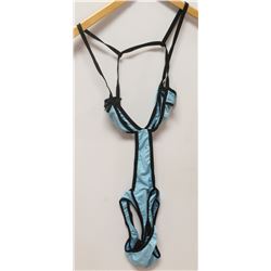 PEECABOO 1PC WOMENS BLUE & BLACK BARELY THERE