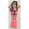 Image 1 : PEECABOO 3PC WOMENS PINK W/ BLACK ACCENTED ADULT