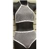 Image 1 : PEECABOO 2PC WOMENS WHITE FISHNET ADULT COCKTAIL