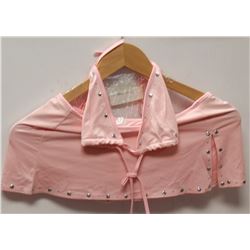 PEECABOO 2PC WOMENS BABY PINK W/ STUDDED ACCENTS