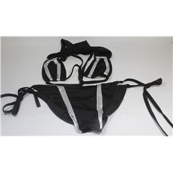 PEECABOO 2PC WOMENS BLACK & SILVER