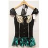 Image 1 : PEECABOO 2PC WOMENS ADULT COSTUME; BLACK & GREEN