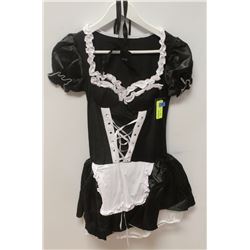 PEECABOO 3PC WOMENS ADULT COSTUME; SATIN BLACK &