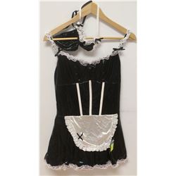PEECABOO 2PC WOMENS ADULT COSTUME; BLACK & WHITE