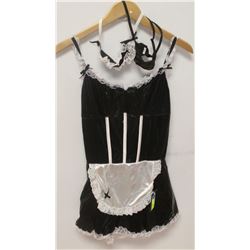 PEECABOO 3PC WOMENS ADULT COSTUME; BLACK PLEATHER