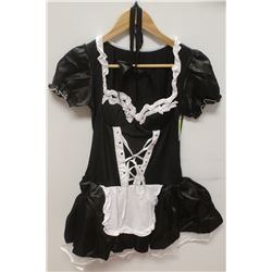 PEECABOO 2PC WOMENS ADULT COSTUME; BLACK & WHITE