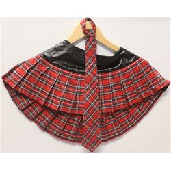 PEECABOO 2PC WOMENS ADULT COSTUME; BLACK & RED