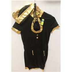 PEECABOO 4PC WOMENS ADULT COSTUME; BLACK & GOLD
