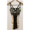 Image 1 : PEECABOO 1PC WOMENS BLACK & GOLD SATIN STYLE W/