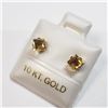 Image 2 : 10K Yellow Gold Citrine(0.7ct) Earrings, Made in Canada, Suggested Retail Value $140