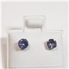 Image 2 : 10K Yellow Gold Tanzanite + Fresh Water Pearl 2In1(0.54ct) Earrings, Made in Canada, Suggested Retai