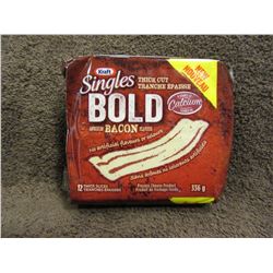 KRAFT SINGLES BOLD WITH BACON (12 THICK SLICES) (336 G) - PER PKG