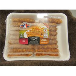 OLYMEL GOURMET DUO PORK/MAPLE & BLACK PEPPER SAUSAGES (675 G) - PER PKG