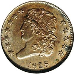 1828 1/2 C 12 Stars MS64 Brown NGC. C-2, B-3, R.2. 1828[1/2 C] 12 Stars MS64 Brown NGC.