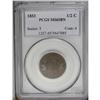 Image 1 : 1853 1/2 C MS65 Brown PCGS. B-1, C-1, R.1. A well stru 1853[1/2 C] MS65 Brown PCGS.