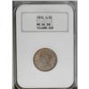 Image 1 : 1855 1/2 C MS64 Red and Brown NGC. C-1, B-1, R.1. Stee 1855[1/2 C] MS64 Red and Brown NGC.