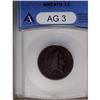 Image 1 : 1793 1C Wreath Cent--Lettered Edge--AG3 ANACS. S-11c, 1793[1C] Wreath Cent--Lettered Edge--AG3 ANACS