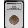 Image 1 : 1818 1C MS64 Red and Brown NGC. N-10, R.1. This is a p 1818[1C] MS64 Red and Brown NGC.