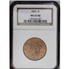 Image 1 : 1820 1C Large Date MS64 Red and Brown NGC. N-13, R.1. 1820[1C] Large Date MS64 Red and Brown NGC.