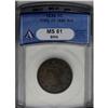 Image 1 : 1839 1C Type of 1840 MS61 Brown ANACS. N-8, R.1. This 1839[1C] Type of 1840 MS61 Brown ANACS.