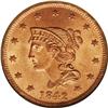 Image 1 : 1842 1C Large Date MS65 Red NGC. N-6, R.1. Die State a 1842[1C] Large Date MS65 Red NGC.