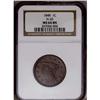 Image 1 : 1848 1C MS64 Brown NGC. N-20, R.3. Grellman Die State 1848[1C] MS64 Brown NGC.