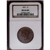 Image 1 : 1852 1C MS66 Brown NGC. N-8, R.2. Grellman Die State c 1852[1C] MS66 Brown NGC.