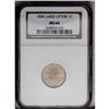 Image 1 : 1858 1C Large Letters MS64 NGC. Low Leaves, Closed E i 1858[1C] Large Letters MS64 NGC.