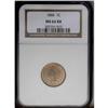 Image 1 : 1866 1C MS64 Red and Brown NGC. This early bronze Indi 1866[1C] MS64 Red and Brown NGC.