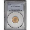 Image 1 : 1867 1C MS64 Red PCGS. This early date is seldom locat 1867[1C] MS64 Red PCGS.
