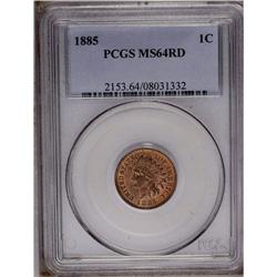 1885 1C MS64 Red PCGS. A few trivial carbon flecks are 1885[1C] MS64 Red PCGS.