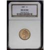 Image 1 : 1887 1C MS65 Red NGC. This lustrous fire-red Gem is cr 1887[1C] MS65 Red NGC.