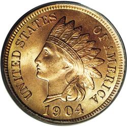 1904 1C MS66 Red PCGS. Sharply struck with exceptional 1904[1C] MS66 Red PCGS.