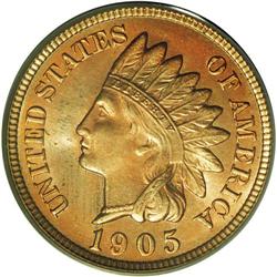 1905 1C MS66 Red PCGS. This is an impressive example a 1905[1C] MS66 Red PCGS.