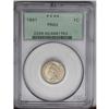 Image 1 : 1861 1C PR62 PCGS. A boldly struck copper-nickel proof 1861[1C] PR62 PCGS.