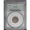 Image 1 : 1871 1C PR64 Red and Brown PCGS. Shallow N in ONE. Oli 1871[1C] PR64 Red and Brown PCGS.