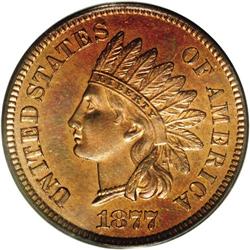 1877 1C PR64 Red and Brown PCGS. A lovely example of t 1877[1C] PR64 Red and Brown PCGS.