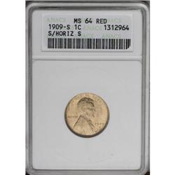 1909-S 1C S Over Horizontal S MS64 Red ANACS. FS-012.3 1909-S[1C] S Over Horizontal S MS64 Red ANACS