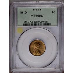 1910 1C MS66 Red PCGS. Attractive copper-gold luster a 1910[1C] MS66 Red PCGS.
