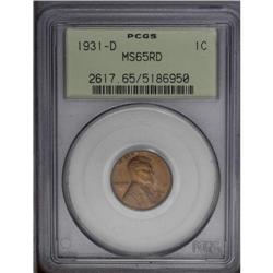1931-D 1C MS65 Red PCGS. This lustrous Gem is crisply 1931-D[1C] MS65 Red PCGS.