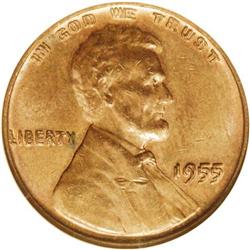 1955/55 1C Doubled Die Obverse MS62 Brown NGC. FS-21.8 1955/55[1C] Doubled Die Obverse MS62 Brown NG