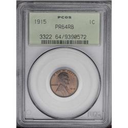 1915 1C PR64 Red and Brown PCGS. This exquisitely stru 1915[1C] PR64 Red and Brown PCGS.