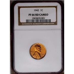 1942 1C PR66 Red Cameo NGC. An exactingly struck orang 1942[1C] PR66 Red Cameo NGC.