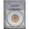 Image 1 : 1864 2C Large Motto MS64 Red PCGS. Both sides of this 1864[2C] Large Motto MS64 Red PCGS.