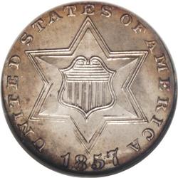 1857 3CS PR64 NGC. The exact mintage of proofs is not 1857[3CS] PR64 NGC.