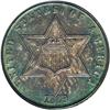 Image 1 : 1869 3CS PR66 PCGS. The lovely iridescent toning on bo 1869[3CS] PR66 PCGS.